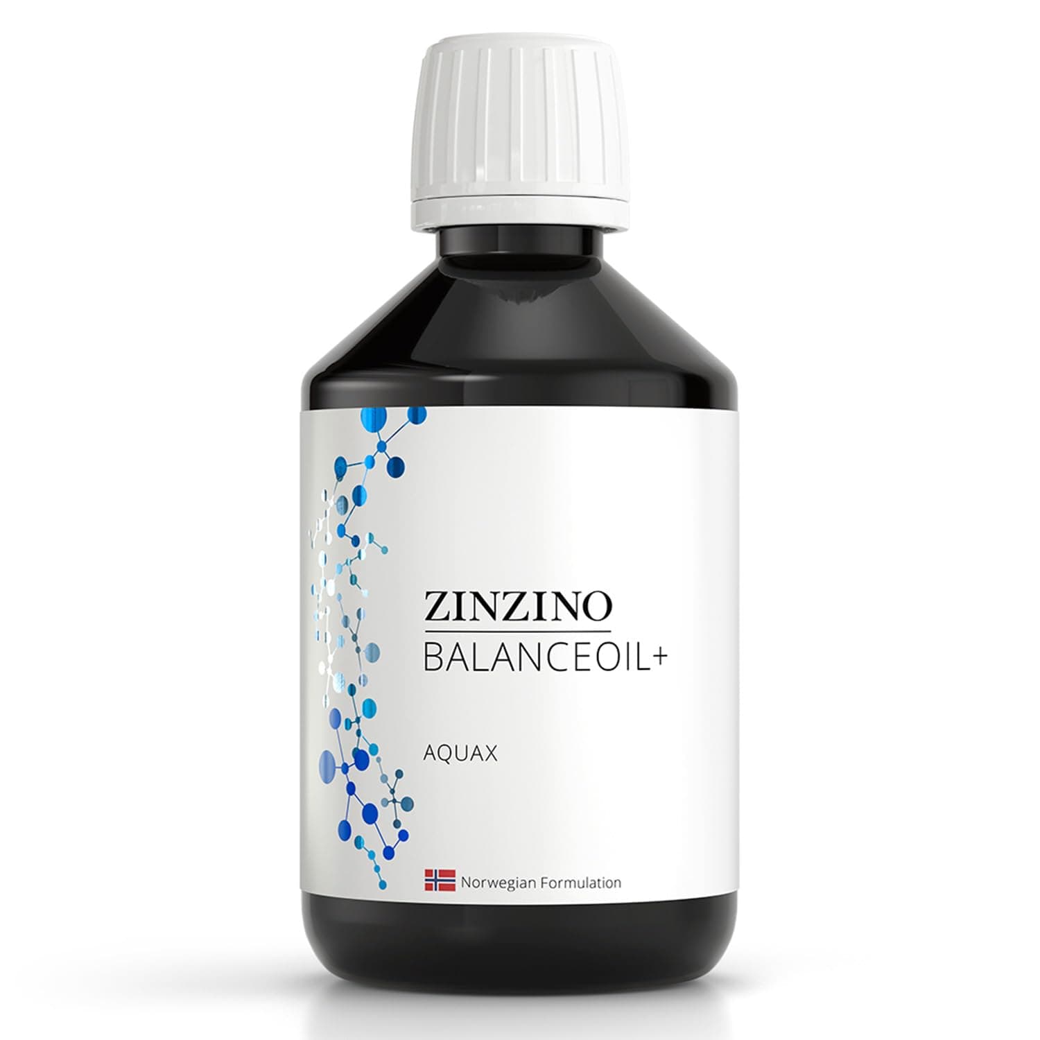 Zinzino BalanceOil+ AquaX - Optimal Omega-6:3, Contributes to Normal Brain Function and Immune System, Maintains EPA and DHA - 300ml