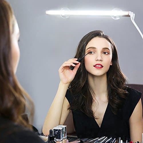 Beigaon LED Vanity Mirror Light Portable Makeup Light, 3-Level Dimmable Bathroom Mirror Light with Touch Control and USB Powered Cosmetic Light Kit,300mm,6500K,Rose Gold