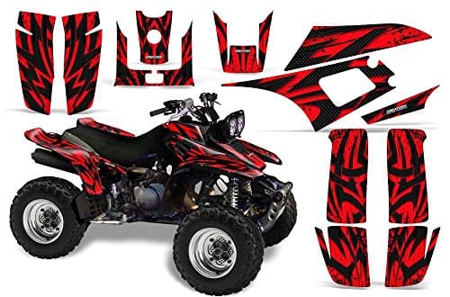 CreatorX Graphics Kit Decals Stickers for Yamaha Warrior 350 Tribal Madness Red