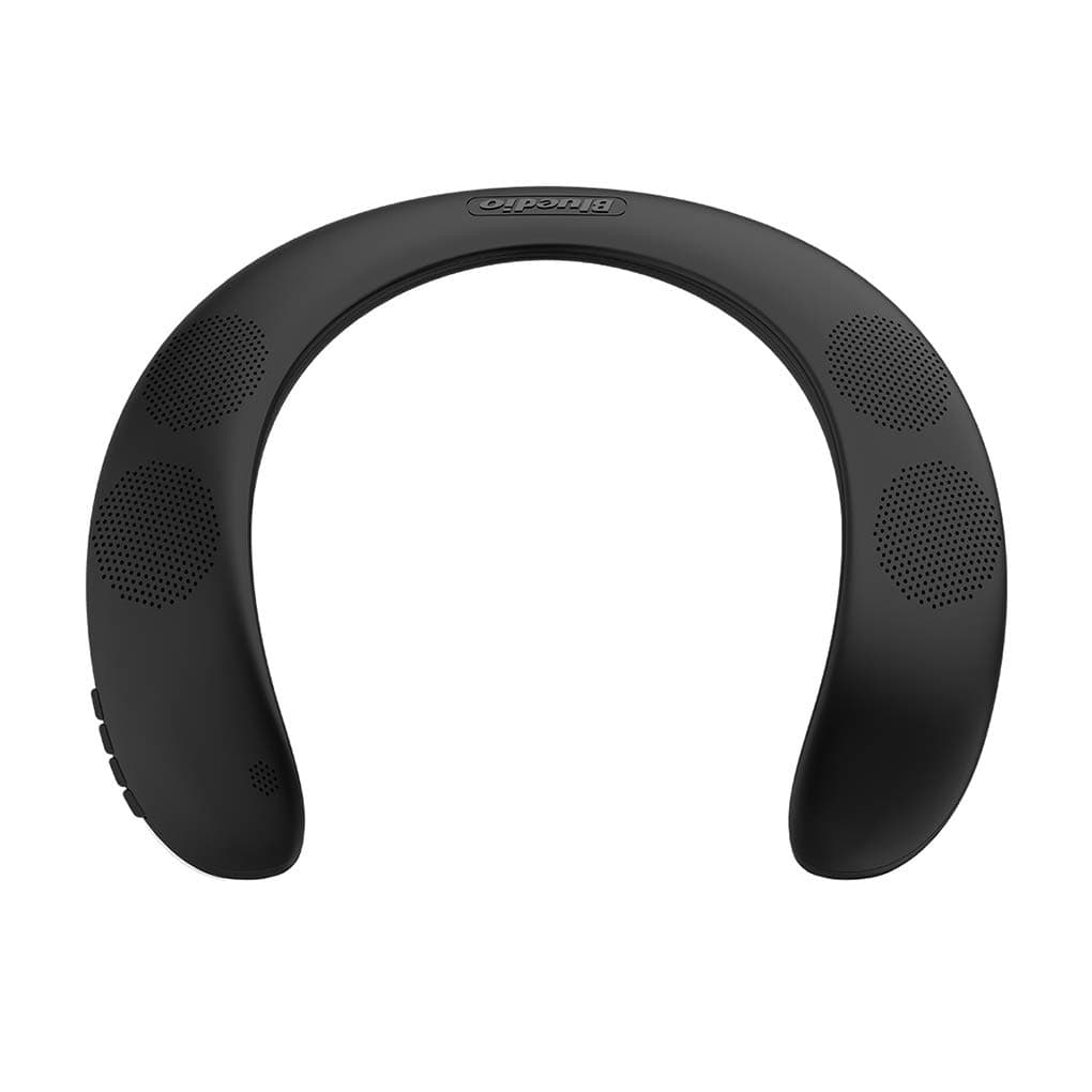 Bluedio Neckband Bluetooth Speakers, Wireless Wearable Speakers with True 3D Surround Sound/SD Card Slot/FM Radio/Mic, Sweatproof Portable Personal Speakers for iPhone Android for Music/Sports