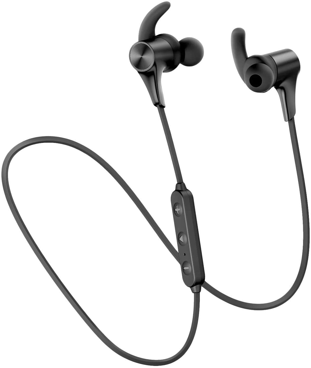 SoundPEATS Bluetooth Headphones Magnetic Wireless Earbuds IPX6 in-Ear Bluetooth 5.0 Wireless Earphones Upgraded Q12 Plus (9 Hours Playtime, APTX-LL, CVC 8.0, 10mm Drivers)