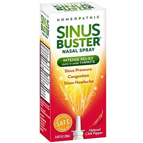 Sinus Buster Nasal Spray, Natural Chili Pepper 0.68 oz ( Pack of 12)
