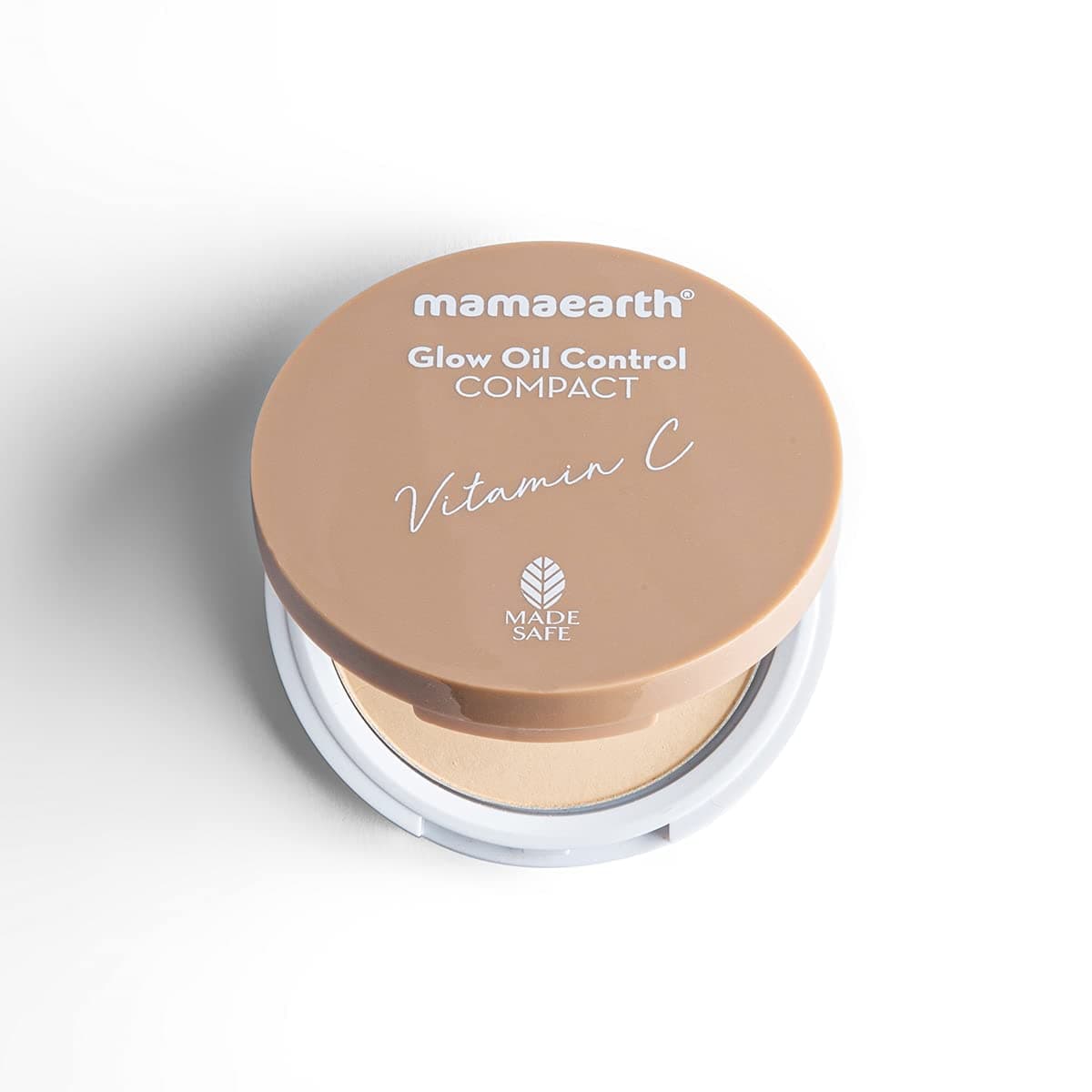 Mamaearth Glow Oil Control Compact Spf 30 With Vitamin C & Turmeric For 2X Instant Glow, Normal, Natural, Matte - 9 Gm (Creme Glow, Brown)