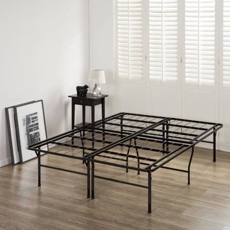 Better Homes and Gardens 18" High Profile Smartbase Steel Mattress Foundation Bed Frame, Multiple Sizes (Twin, Full, Queen, King), Extra Under Bed Storage! Easy Assembly! (Queen)