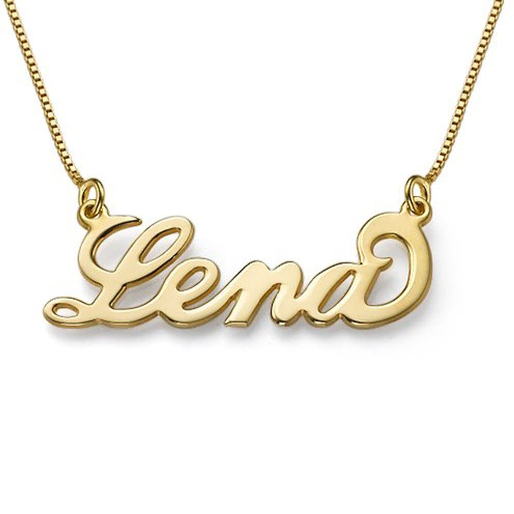 MyNameNecklaceMYKA - Personalized Name Necklace - in Sterling Silver, Gold Plating, Solid Gold or White Gold - Customized Nameplate Pendant Jewelry - Gift for Women, Wife, Her For Mother’s Day, Christmas, Birthday, Summer