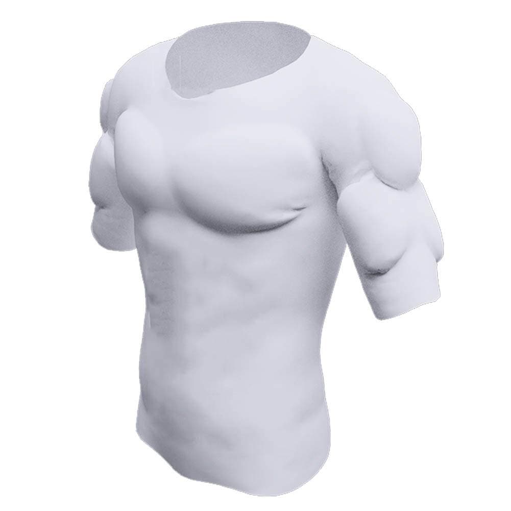 Men Shaper False Muscle Chest T-Shirt Fake Shoulders Padded Underwear Compression T-Shirts