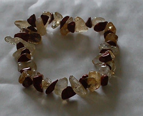 Silver Moon CrystalsCITRINE AND RED JASPER CHIP BEAD HEALING CRYSTAL BRACELET