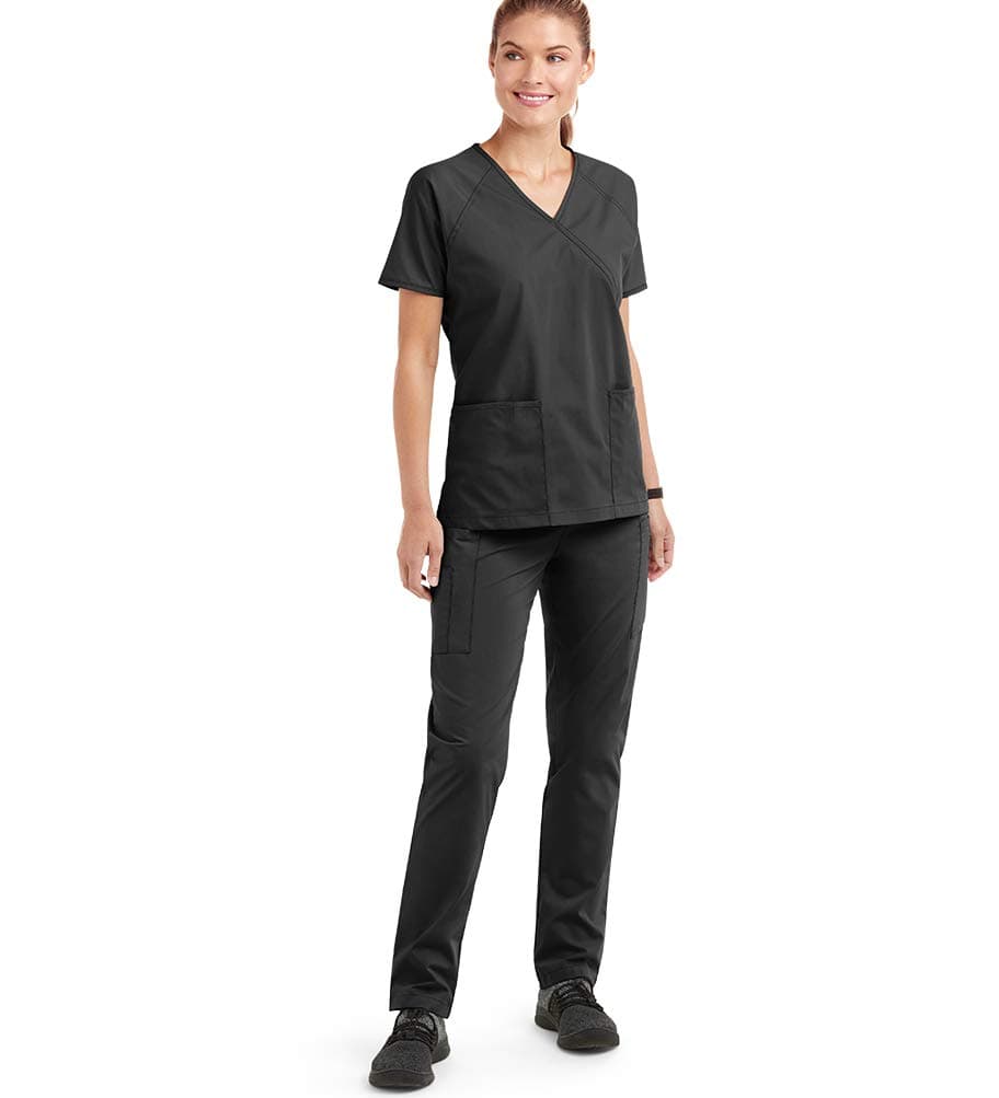 Strictly Scrubs Women’s Classic Scrub Set (XS-3X, 14 Colors) – Includes Mock Wrap Top and Pant