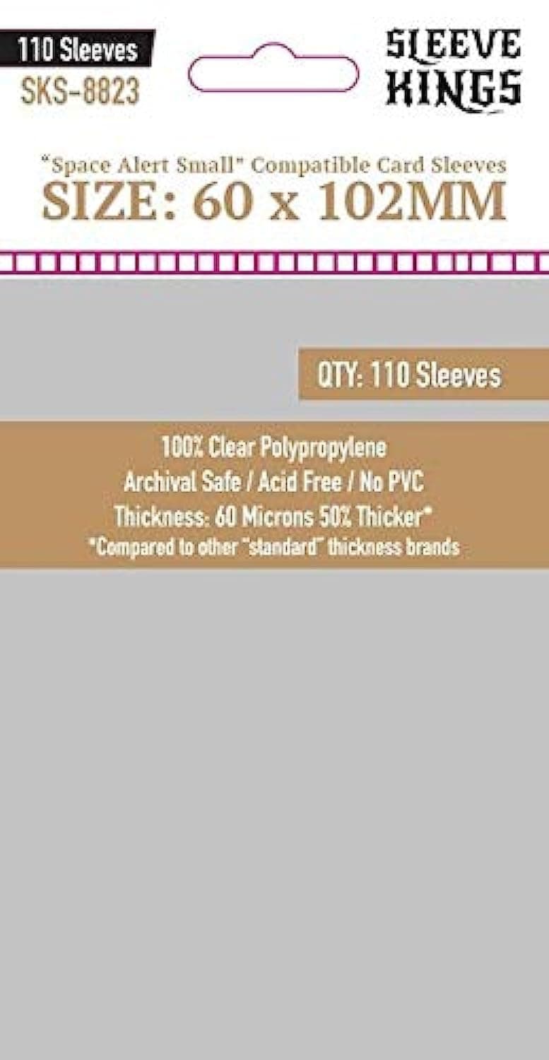 Space Alert Card Sleeves (60mm x 102mm) - 110 Pack, 60 Microns