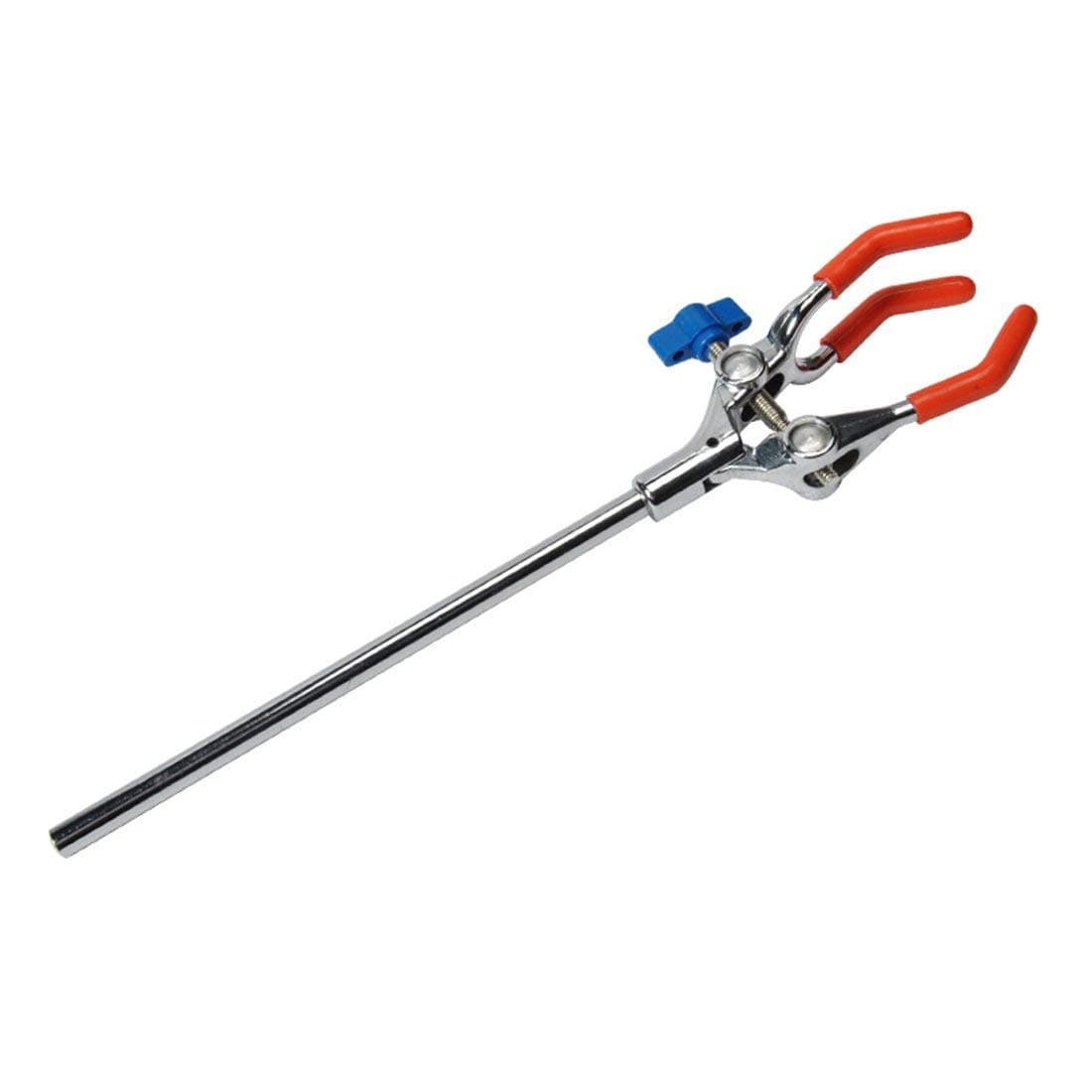 BIPEE Lab Clamp Retort, 3 Finger, Rubber Coated Prong Jaws