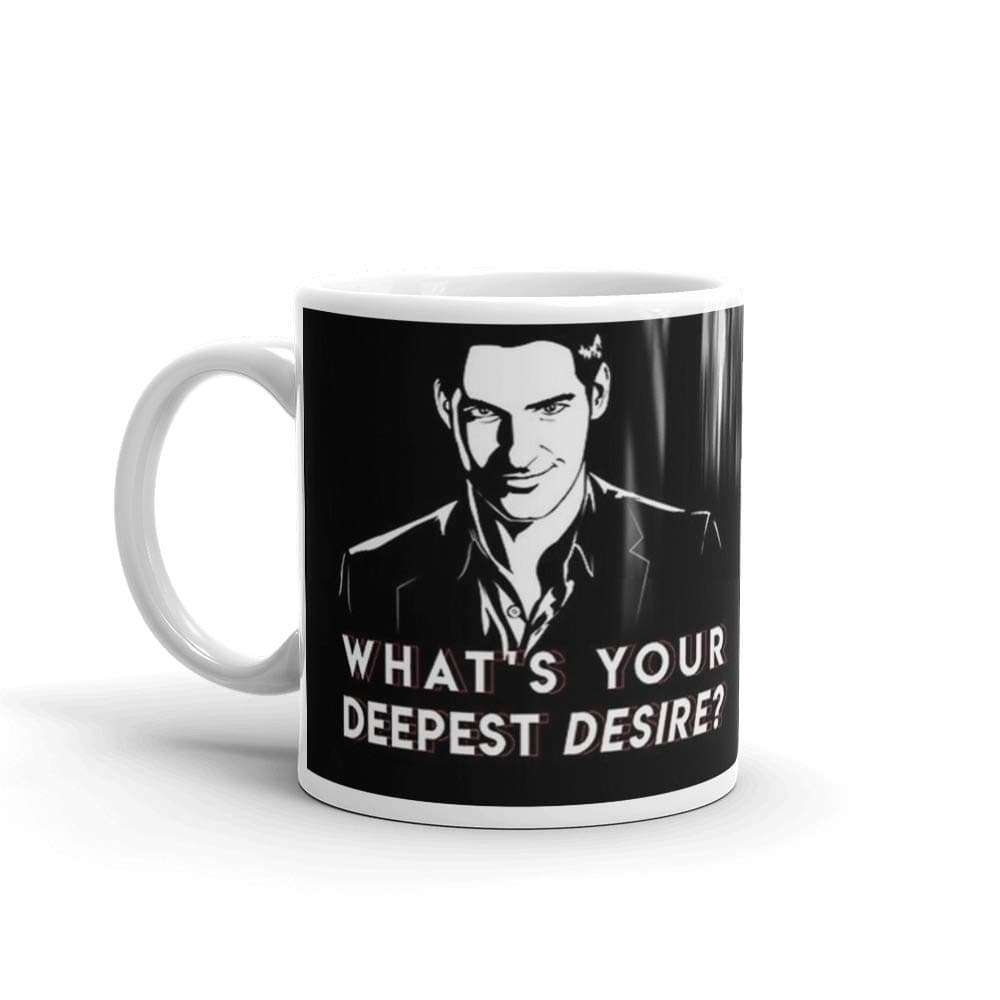 Lucifer M. What's your deepest desire? Mug 11 Oz White Ceramic