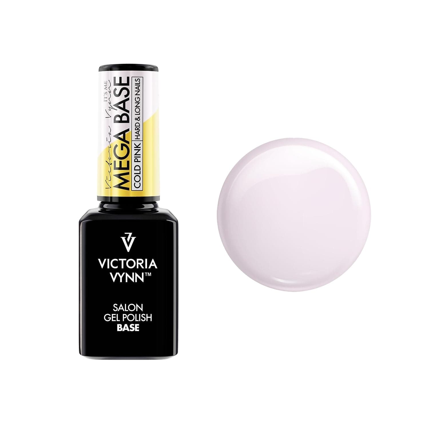 Mildhug Victoria Vynn Mega Base Hard & Long Nails UV Led Hybrid Gel Polish 15ml (Cold Pink)