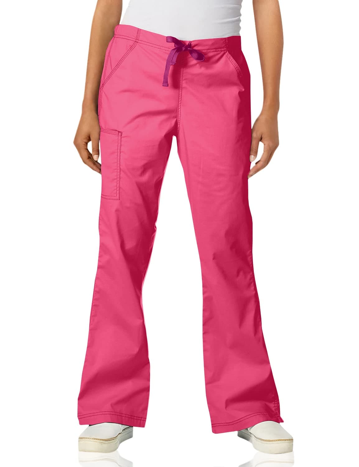 WonderWink Women's Wonderflex Grace Scrub Pant, Hot Pink, X-Small/Petite