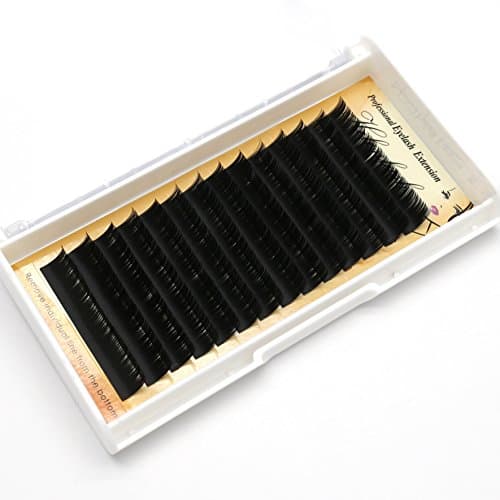 14 lines Matte Ellipse False Eyelashes 0.15mm Thickness D Curl 11mm Per Tray Matte Black Ellipse Flat Eyelash Extensions for Professional Salon Use