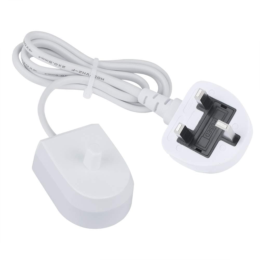 HSYTEK Toothbrush Charger Compatible With Oral B Toothbrush, Inductive Electric Toothbrush Charger Fits Braun Oral b, Charger Base with Long Cable Socket, UK 3 Pin Plug Toothbrush Charger