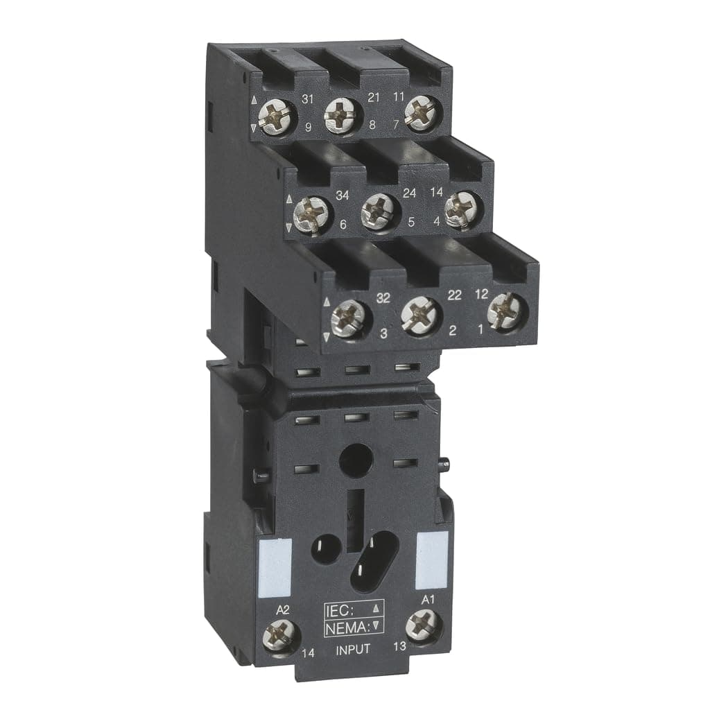 Harmony, Socket, for RXM3 relays, screw connectors, separate contact, RXZE2S111M