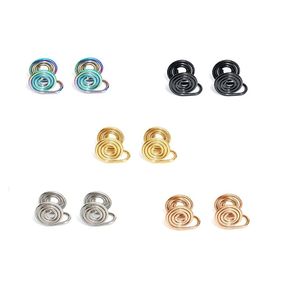 Keloids Pressure Acupressure Clip Earrings Non-pierced Stainless Steel Spiral Earrings