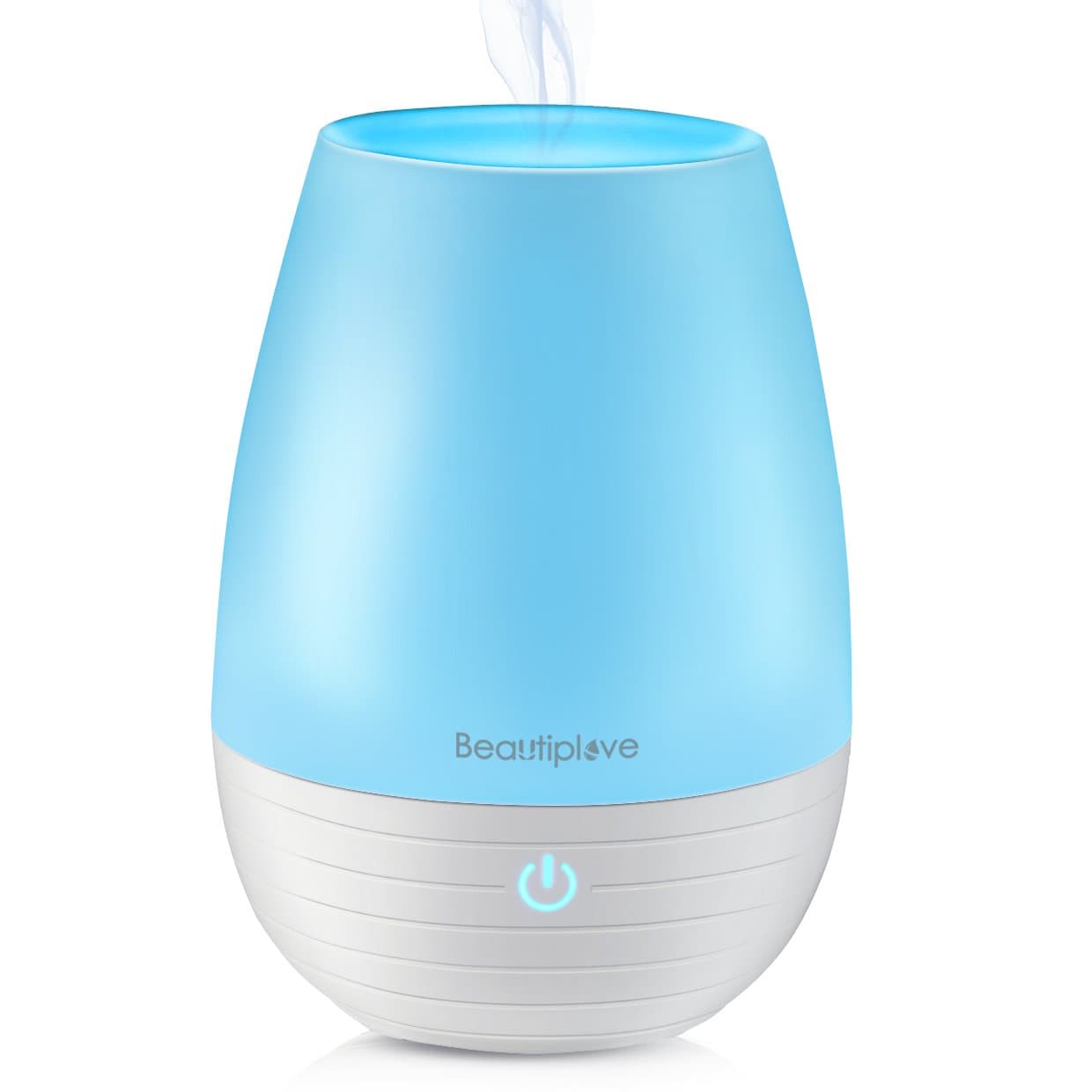 Beautiplove Premium Essential Oil Diffuser, Mini Portable Ultrasonic Aromatherapy Diffuser for Essential Oils, Cool Mist Auto Shut Off with 7 Colors Changing LED Light and 9 Hours Diffusing, 200ml