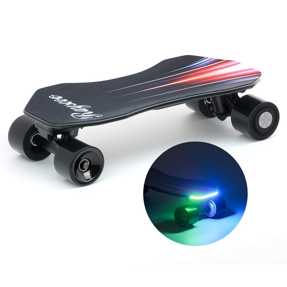 Runajoy Electric Skateboard, Rayscoo [Hands Free][Built-in LED Light] 10MPH Safety Speed Portable Mini Skateboard