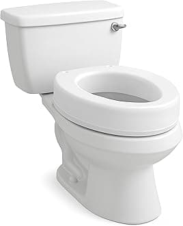 Carex Toilet Seat Riser, Elongated Raised Toilet Seat Adds 3.5 inches to Toilet Height, for Assistance Bending or Sitting, 300 Pound Weight Capacity Toilet Riser