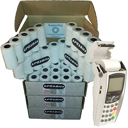 EPOSBITSBrand Medium Size Rolls for Ingenico EFT930 EFT930G EFT 930 Credit Card Terminal - 60 Rolls - 3 Boxes (Chip & Pin)