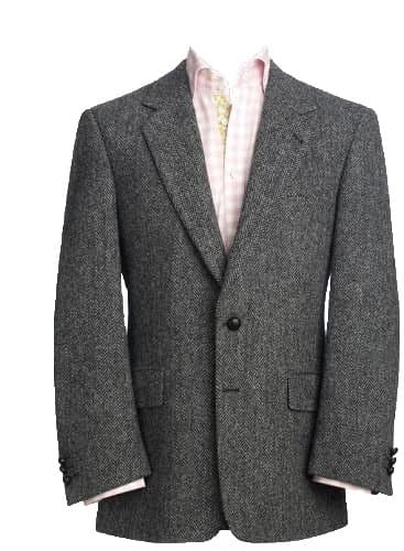 Brook TavernerMen's Genuine Harris Tweed® Jacket with Leather Buttons - Boxed Laxdale - Single Breasted - 38 Long