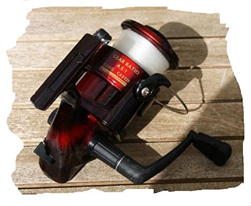 moulenet FG High Speed 4.5: 1 Gear Ratio Fishing 90 SUPERIOR Technology Black and Red, with son Peach Sea River