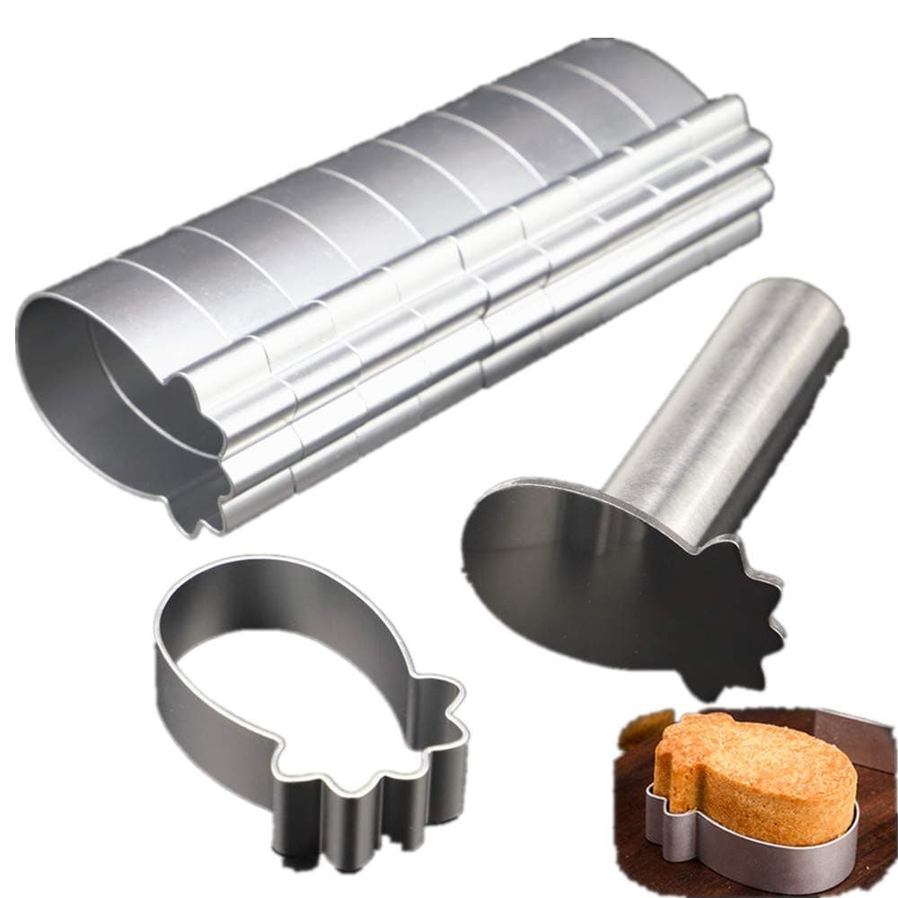 Pineapple shape aluminium small cake mold stainless steel press stamp mooncake mould fondant cookie biscuit molds DIY bakery