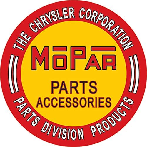Desperate Enterprises Mopar Parts Accessories Tin Sign, 11.75" Diameter