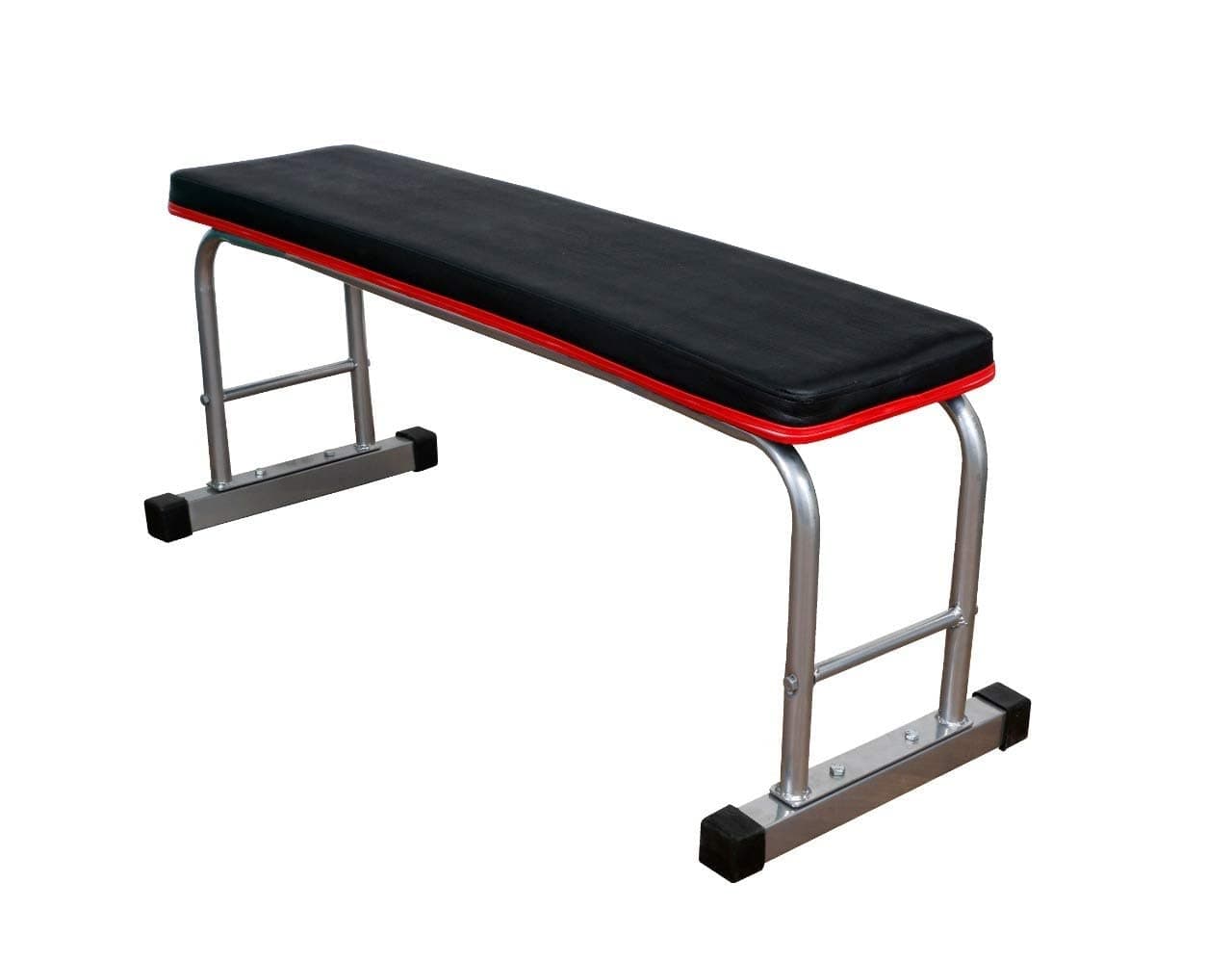 Heavy Duty Flat Weight Bench- Up to 320 kg Capacity Utility Exercise Bench for Weight Strength Training, Sit Up Abs Fitness Bench for Full Body Workout of Home Gym Color-Silver, Material-Iron
