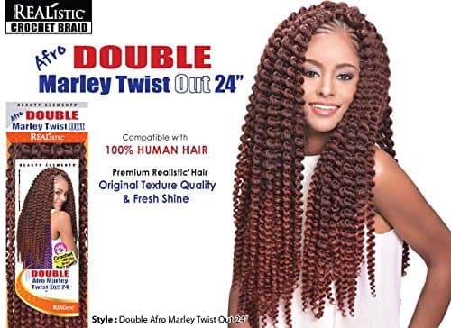 DOUBLE AFRO MARLEY TWIST OUT 24" COLOR #2