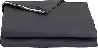 FULI 100% Cotton Cover for Traditional Japanese Floor Futon Mattress, Twin XL, Dark Gray. Made in Japan