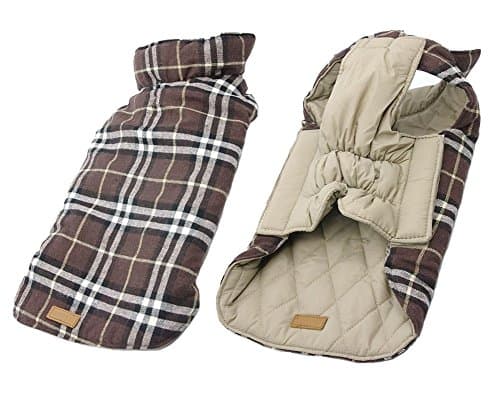 iToolai Dog Outfits Winter for XXLarge Dog Girl Boy Reversible Waterproof Dog Costumes(Brown, XXL)