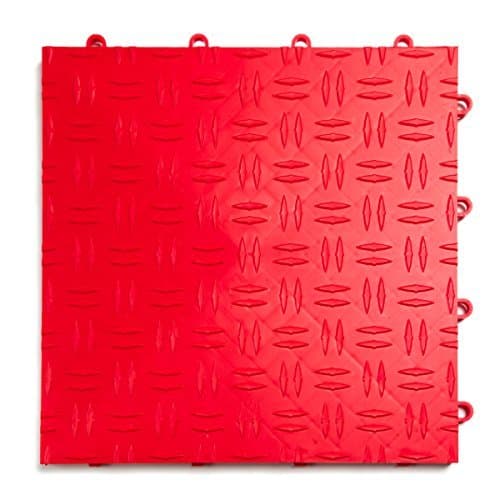 GarageTrac 12''x 12'' Interlocking Garage Floor Tiles : Red