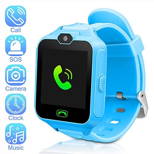Kids Smartwatch Phone Watch Mini Digital Camera with 1.44 Touch Screen Music Player Alarm Clock Calendar Calculator Birthday Gift for Boys and Girls（Blue）