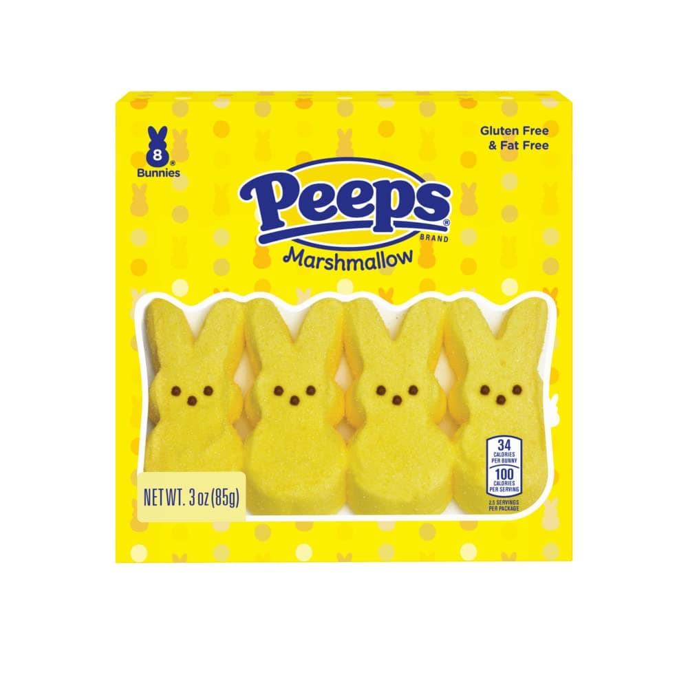 Just Born Peeps (1) Yellow Marshmallow Bunny Easter Candy - Gluten Free - 3 oz / 85 g