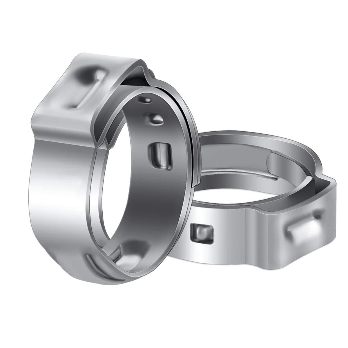 LOKMAN 50 Pack 1 Inch PEX Cinch Clamps, Stainless Steel Cinch Crimp Rings Pinch Clamps for PEX Tubing Pipe Fitting Connections (1 Inch)