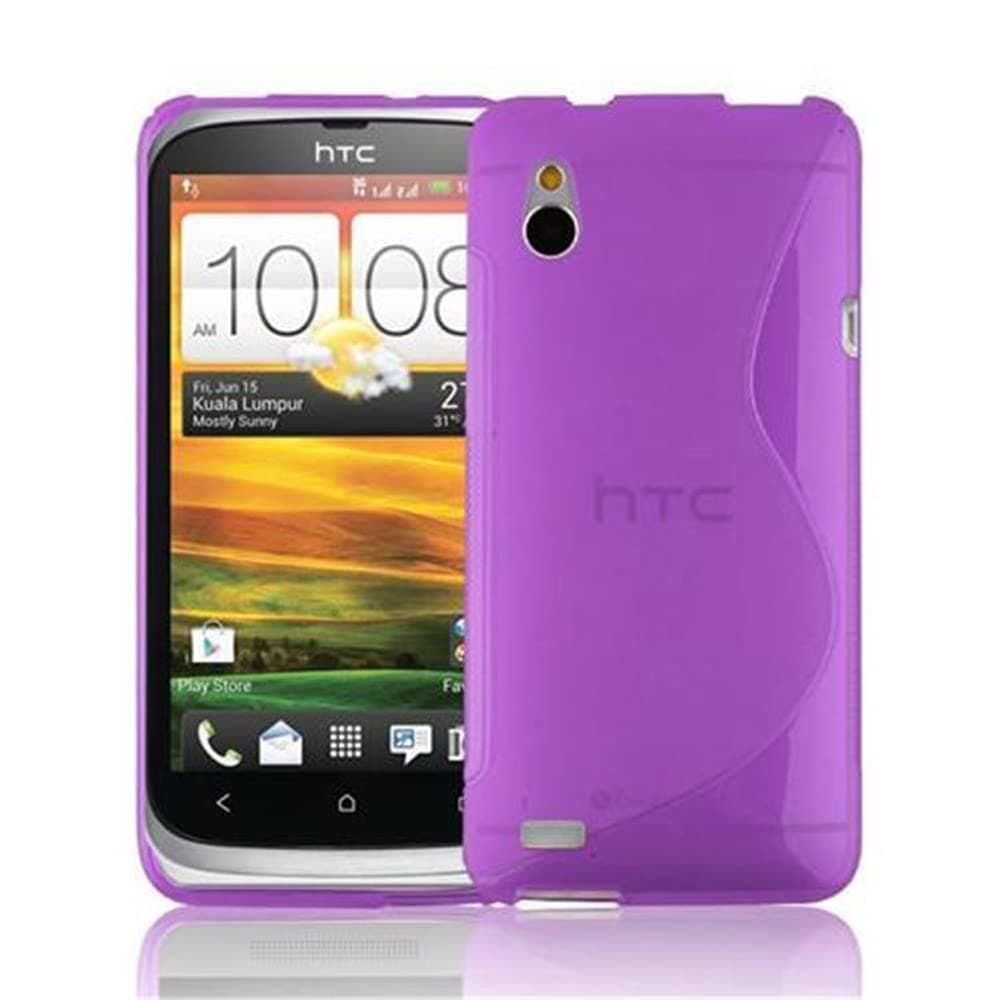 Case Compatible with HTC Desire V in Pastel Purple - Shockproof and Scratch Resistant TPU Silicone Cover - Ultra Slim Protective Gel Shell Bumper Back Skin