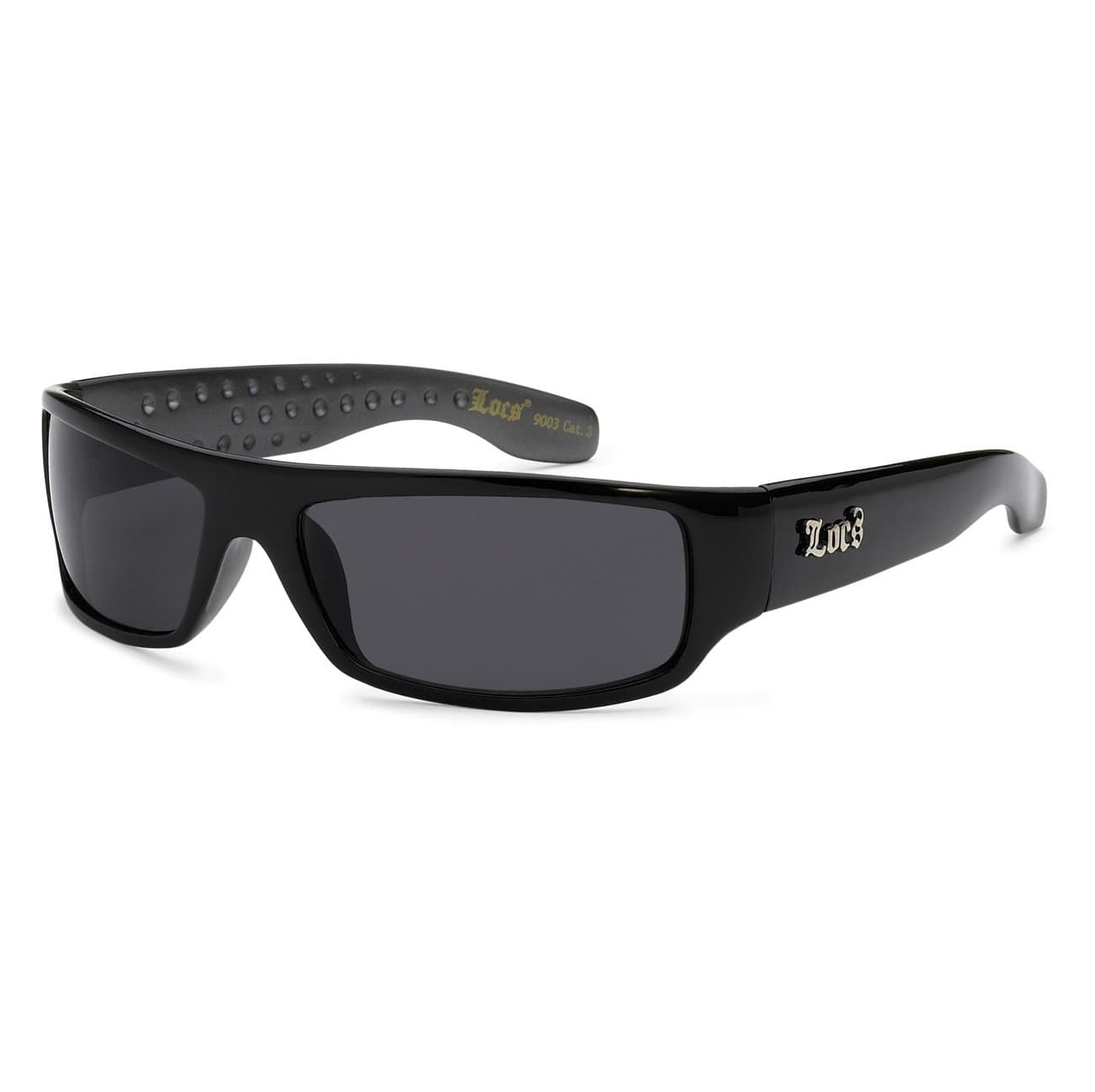 LOCS Sunglasses Hardcore Black Dark Lens 0103 Designer Stylish NEW