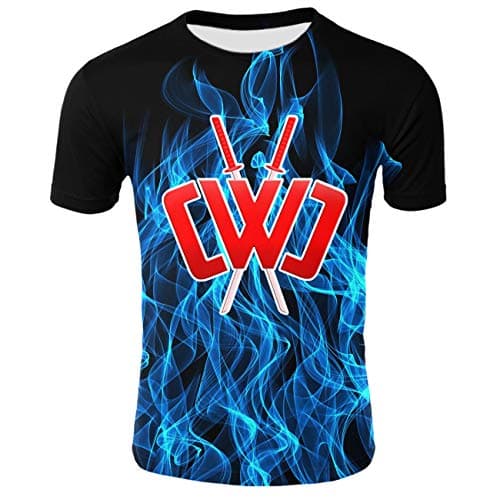 Kids Chad Wild Clay CMC Gamer Flame 3D Print Shirt Video Game Wild Clay-H-XL