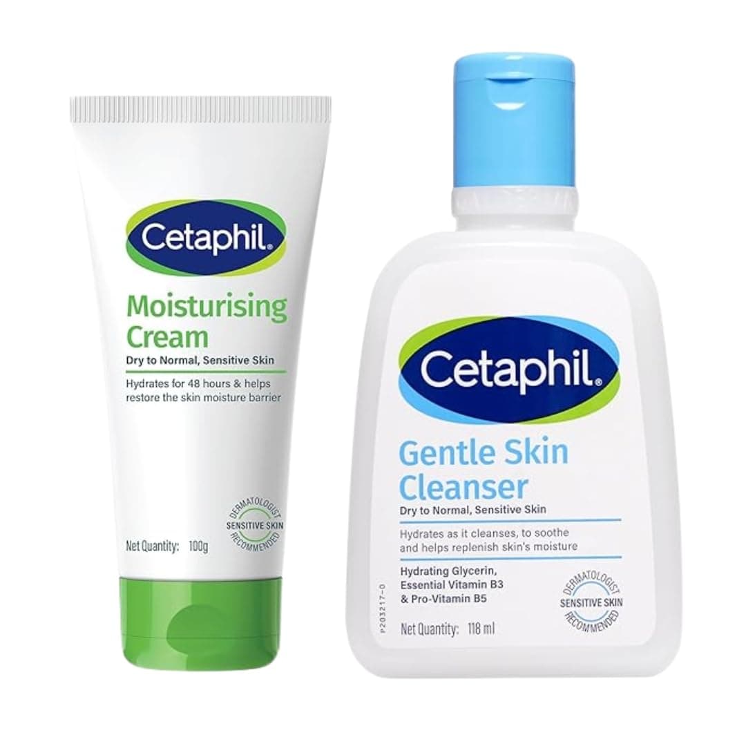 Moisturising Cream 100g and Gentle Skin Cleanser 118ml Combo