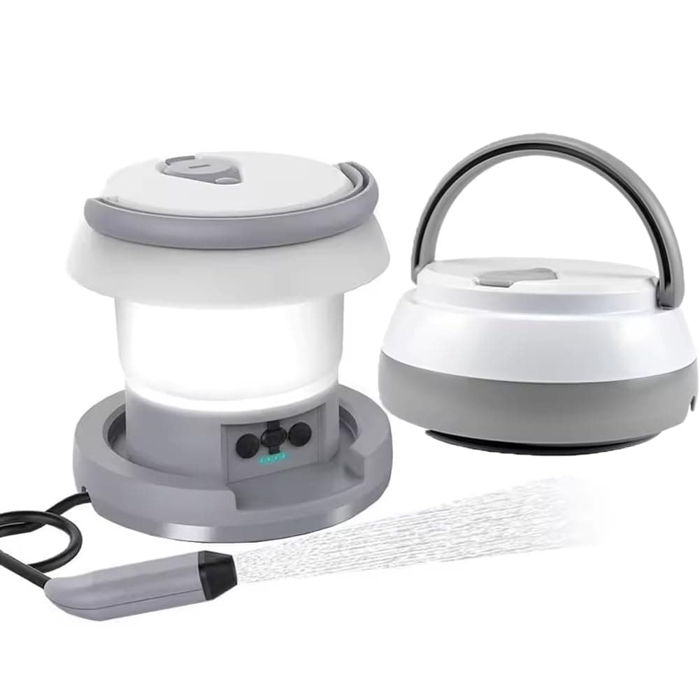 Portable Bidet, 1 Litre Electric Bidet with Light, Travel Bidet Hand Shower for Toilet, Outdoor, Camping Bottle, Spray Bottle, Hand Perineal Bottle for Women, Men, Children, Pregnant Body Care (Grey)