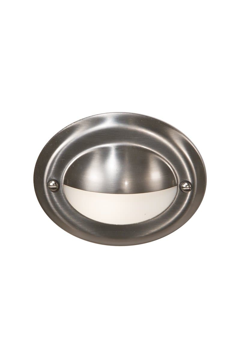 Highpoint Deck Lighting HP-761R-SS Estes 12-Volt Recessed Outdoor Deck and Step Light Fixture, Brushed Stainless