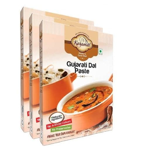 Karamat Gujarati Dal Paste (Veg, 100g. Mix), Easy to Use, Magic Masala, Gujrati Mixture, Khatta Meetha Mixture, Tadka Masala, Pantry Items, Ready to Cook, Dals & Pulses