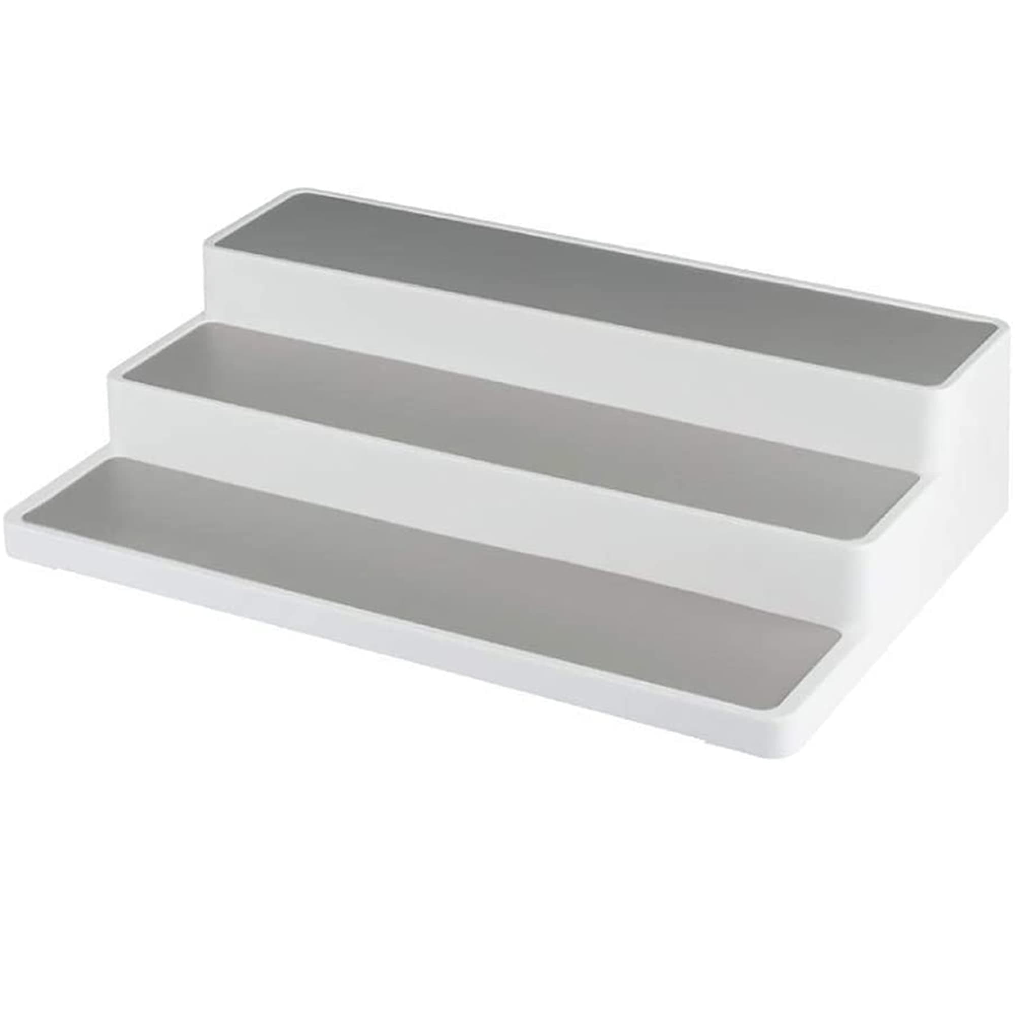 Sulfar 3-Tier Spice Rack Organizer | Non-Skid Kitchen Cabinet Shelf & Bottle Holder | Countertop Storage Rack for Jars, Spices & Pantry | White