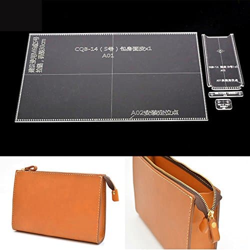 NW Handbag Acrylic Template Wallet Leather Pattern Acrylic Leather Pattern Leather Templates for Bags (Small(9.44x5.90x2.36inch))