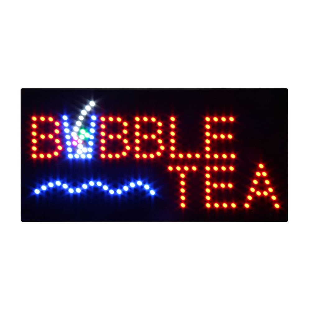 LED Boba Tea Sign for Business, Super Bright LED Open Sign for Bubble Tea Electric Advertising Display Sign for Bubble Tea Business Shop Store Window Home Decor. (SD-PYH8-YVI0)