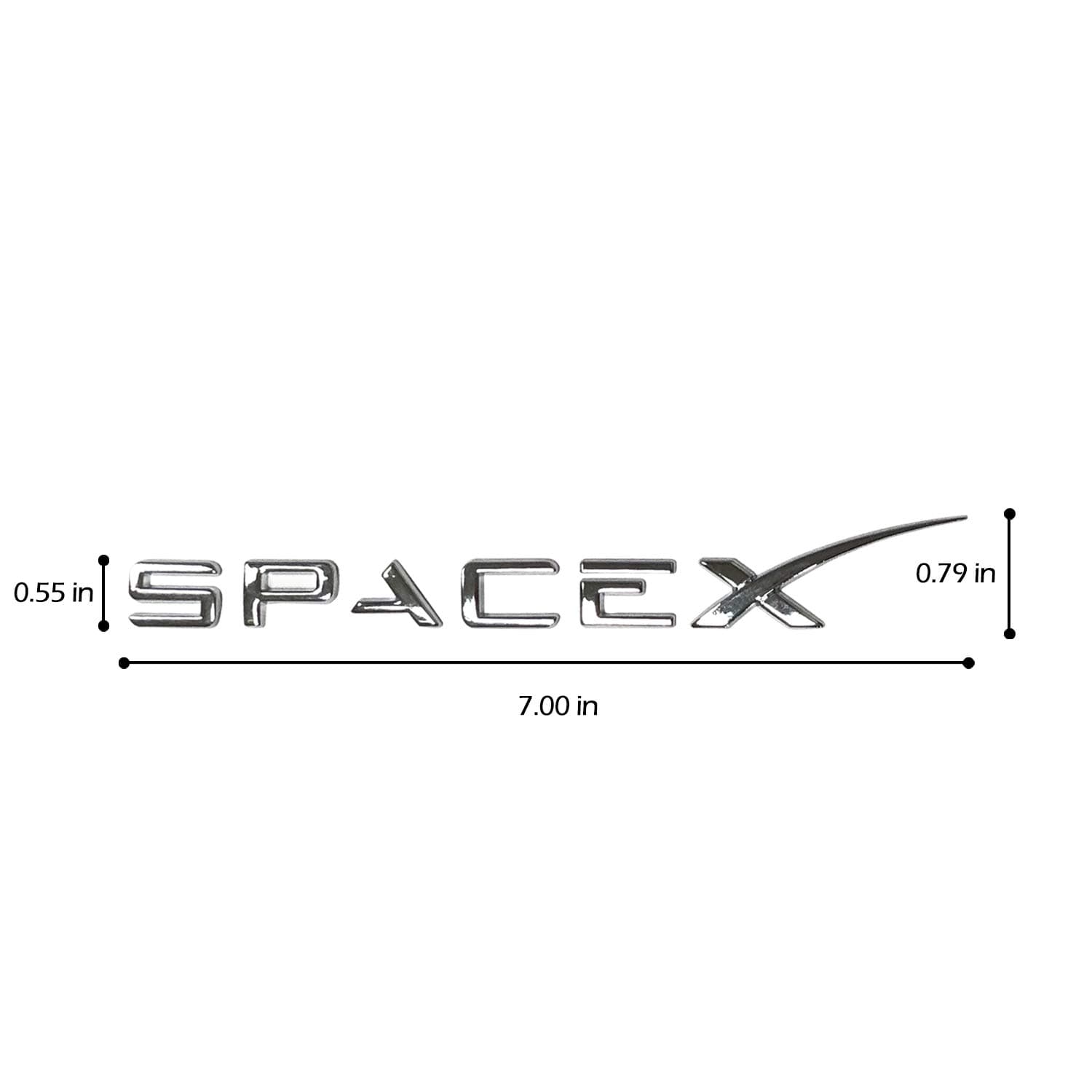 Spacex Decals 3D Metal Car Rear Trunk Emblem Sticker Badge Decals Compatible Tesla Model S Model 3 Model X Mode Y Decorative Accessories