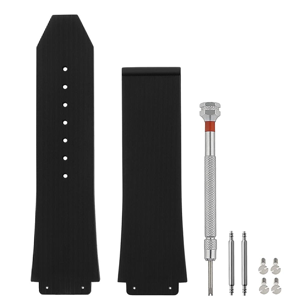 25mm Watch Band Compatible with 25x19x22mm Soft Silicone Rubber Replacement Watch Straps