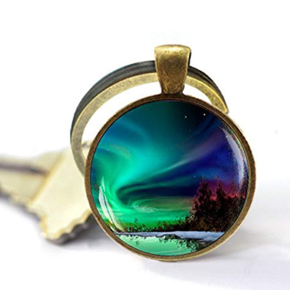 Northern Lights Keychain, Northern Light Jewelry, Light Keychain, Aurora Borealis Keychain, Aurora Keychain